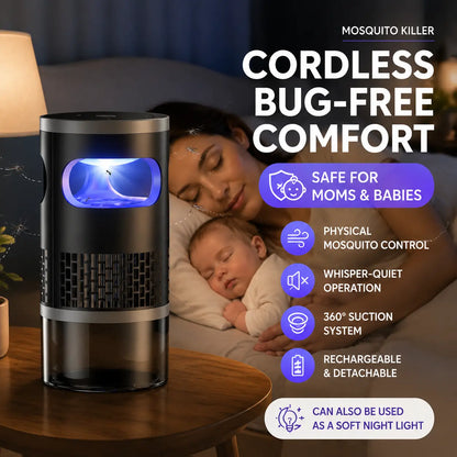 🏠🦟Indoor Insect Trap with Light and Suction Non Zapper Flying Bug Catcher for Mosquitoes Fruit Flies Gnats and Moths