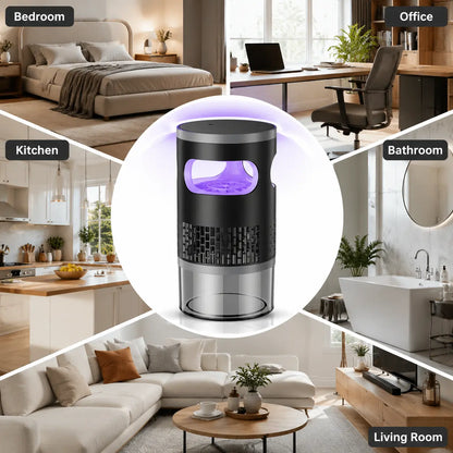 🏠🦟Indoor Insect Trap with Light and Suction Non Zapper Flying Bug Catcher for Mosquitoes Fruit Flies Gnats and Moths