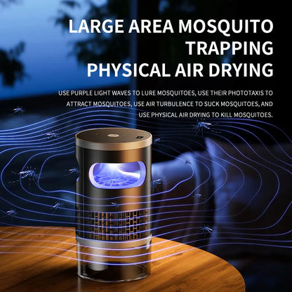 🏠🦟Indoor Insect Trap with Light and Suction Non Zapper Flying Bug Catcher for Mosquitoes Fruit Flies Gnats and Moths